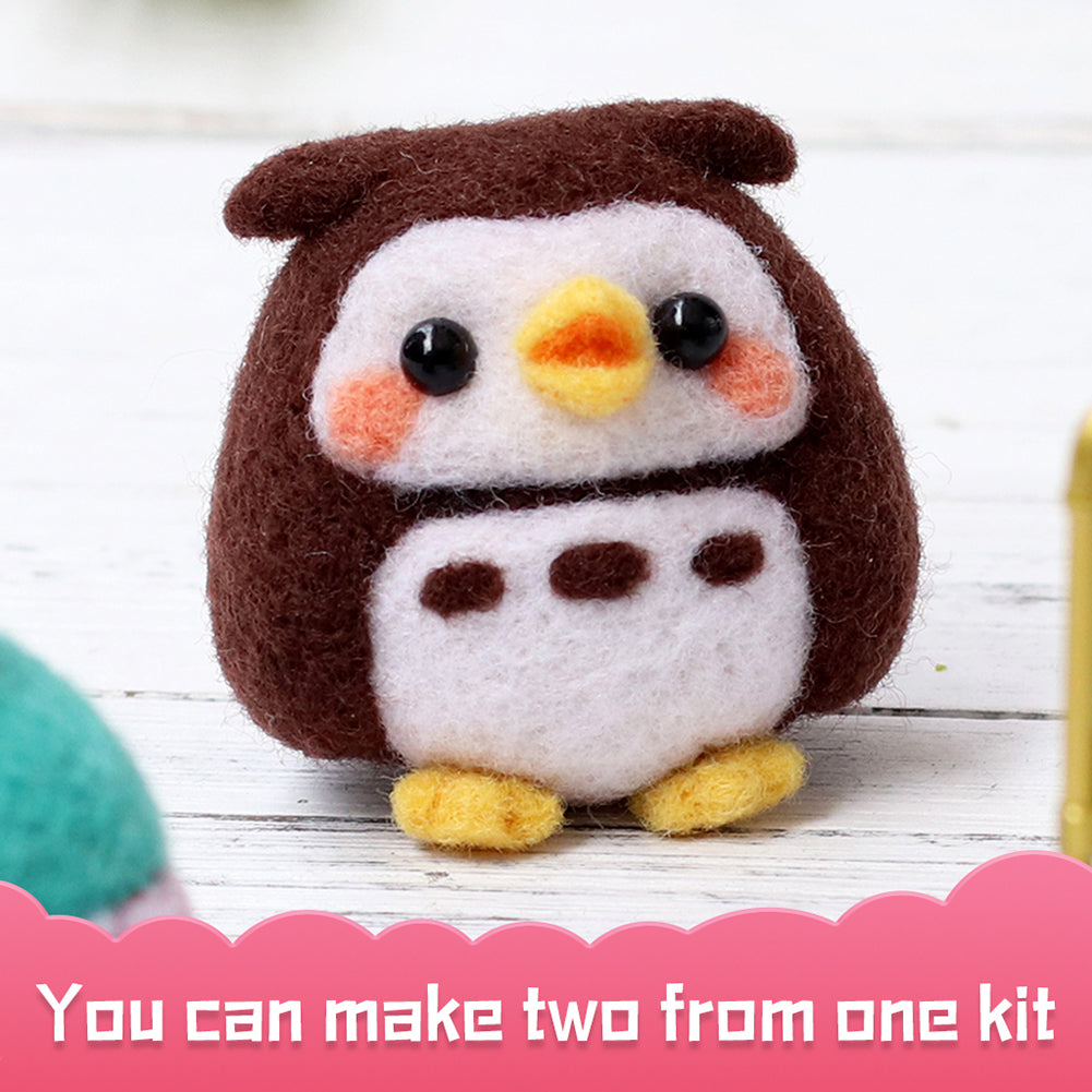 Owl Ollie Needle Felting Kit (1 Kit for 2)